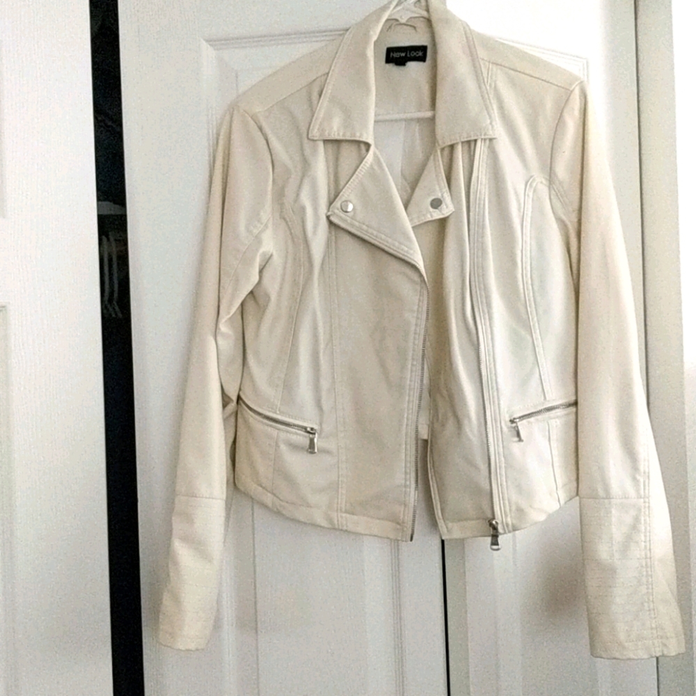 Ladies faux leather jacket
